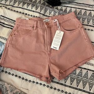 Pink wrangler jean shorts brand new never worn